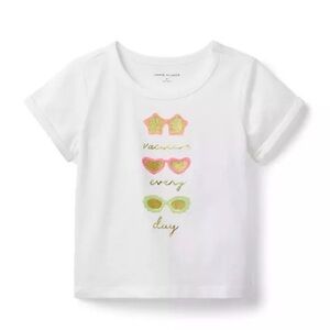 Girl White Sunglasses Tee by Janie and Jack